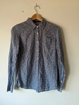 Pepe Jeans Women Shirt Small Floral 100% Cotton Long Sleeve Collared - Image 1 of 4