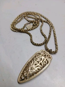 Kendra Scott Sienna Arrowhead Necklace Gold 30" Used - Picture 1 of 6