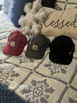 Lote de 2 sombreros Carhartt malla 1 lona. Snap Back negro gris y rojo. Tapa ajustable Foto 1 de 4