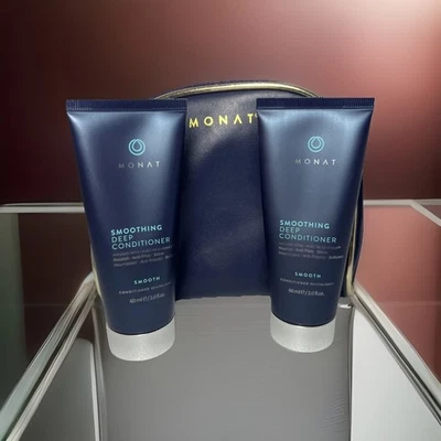 Acondicionador profundo suavizante de 2 meses tamaño de viaje de 2 oz con bolsa de viaje de cortesía Foto 1 de 4