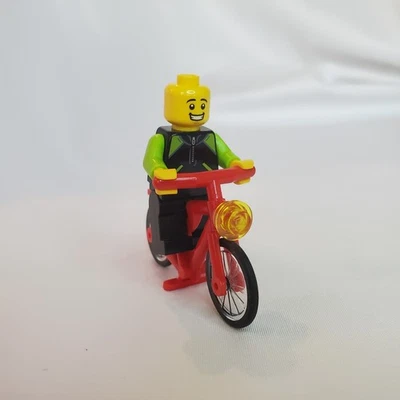 LEGO City Vehicle Red Bicycle And Minifigure Town city - Image 1 of 3