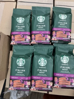 LOTE de 6 bolsas -18 oz Starbucks café molido tostado oscuro tostado italiano 100 % arábica Foto 1 de 4
