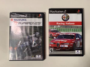 2 Spiele Lot Suzuki Superbikes + Racing Italiano Alfa Romeo komplett Playstation 2 - Bild 1 von 3