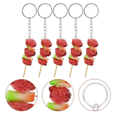  5 Pcs Porte Cle Mignon Breloques Sac Pendentif Clé Charmes À Main - Photo 1/4