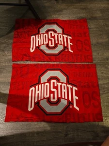Ohio State Buckeyes Kissenbezüge 2er Set NCAA College Team Logo Bettwäsche rot grau - Bild 1 von 3