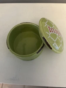 GREENBREIR INTERNATIONAL KERAMIK INSPIR RUNDE SCHMUCKSCHALE BOX - Bild 1 von 3