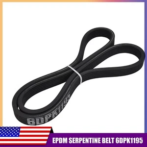 EPDM Serpentine Belt 6DPK1195 for Volkswagen Golf Beetle Jetta Audi TT 1998-2006 - Picture 1 of 13