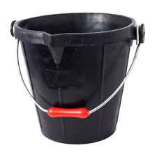 Red Gorilla Rubber Builders Bucket 14L Black Durable Heavy Duty Multi Use Strong