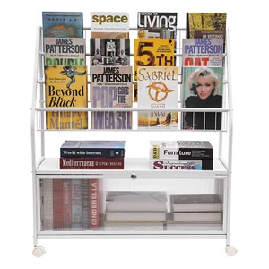 5-Tiers Book Cabinet Rack Bookcase Shelving Storage Organizer Bookshelf Stand - Picture 1 of 23