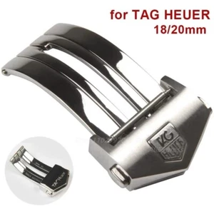 TAG Heuer Calera 18mm Stainless Steel Watch Buckle Double Button Clasp - Picture 1 of 4