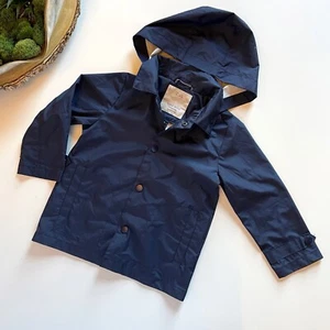 Zara Navy Blue Rain Jacket | Size 4 - Picture 1 of 6