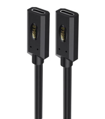 USB C 4.0 High Speed Extension Cable 240W 40Gbps | Female to Female - Image 1 of 2