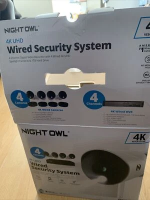Night Owl 4K UHD Wired Security System 4- Channel Digital Video Recorder 1TB HD - Image 1 of 4