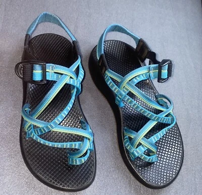 Sandalias Chaco para mujer talla 6 Yampa River Vibram azul verde con tiras zapatos deportivos Foto 1 de 4