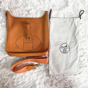 HERMES Evelyne Shoulder Bag in Taurillon Clemence Leather With Authentication - Picture 1 of 11