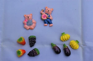 Fackelmann Fridge Magnets - Fruits or Teddy Bears - Picture 1 of 4
