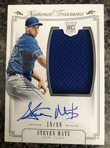 Steven Matz• /99 Rookie Relic On-Card Auto (RC)• 2015 Panini National Treasures - Bild 1 von 4