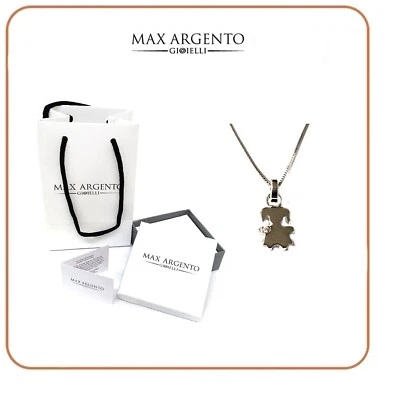 COLLANA E  CON CIONDOLO BIMBA CON ZIRCONI ARGENTO 925 - Immagine 1 di 4