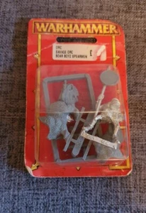 Warhammer Savage Orc Boar Boyz Spearmen Blister - Sealed NOS OOP - Picture 1 of 2
