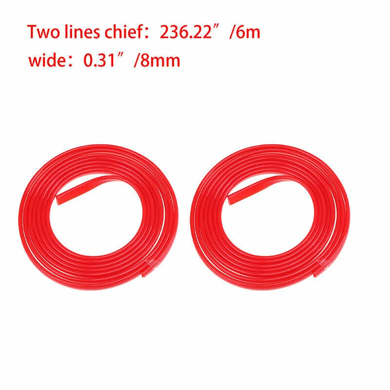 Edge Door Guard Trim Car Molding Protector Auto 20ft Strip Moulding Guards Red - Image 1 of 4