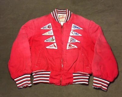 1950s Youth Jacket Baseball Pennant Patches- Dodgers Giants Braves Cubs Phillies - Image 1 of 4