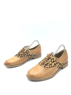 Dune Leo Zapatos De Cuero Marrón Para Mujer T.37 US.6 UK.4 - Imagen 1 de 4