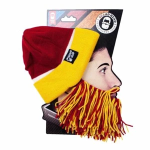 Beard Head Tailgate Crimson Yellow Washington Football Bearded Face Mask & Hat - Picture 1 of 5