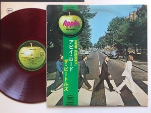 The Beatles "ABBEY ROAD" w/OBI JAPAN 1st PRESS APPLE LP AP-8815 STEREO RED WAX - Picture 1 of 21