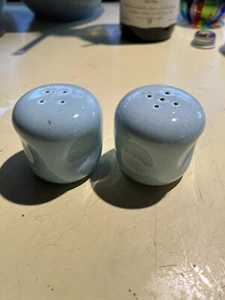 Russel Wright American Modern Glacier Blue Salt & Pepper Set Steubenville - Picture 1 of 2