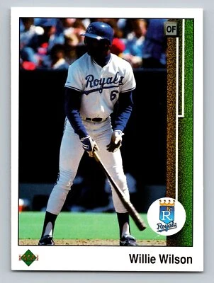 Willie Wilson 1989 Upper Deck #244 Kansas City Royals Baseball Card - Image 1 of 2