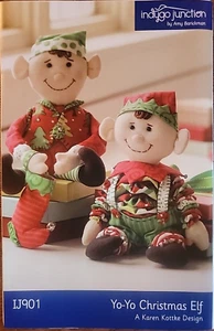CHRISTMAS ELF Yo-Yo & Stuffed Indygo Junction UNCUT Doll Pattern IJ901 NOS - Picture 1 of 2
