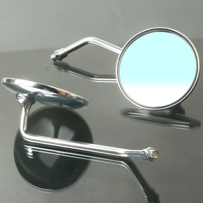 Espejos retrovisores redondos cromados de 10 mm para Honda CL90 CT90 CB100 CL100 CL125 CB125 izquierda derecha Foto 1 de 4