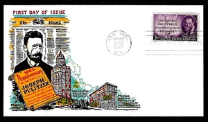 946 3c Stamp (1947) THE JOSEPH PULITZER & JOURNALISM FDC BY CAPTAIN FLUEGEL !!! - Picture 1 of 1