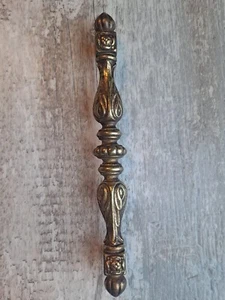 Vtg Antiqued Brass Drawer Pull Handle Ornate Cabinet Dresser Large 6.5" Centers  - Picture 1 of 7