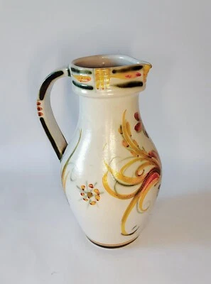 KERALUC QUIMPER Pizo  French Faience Pottery LargePainted Sandstone Jug - Image 1 of 4