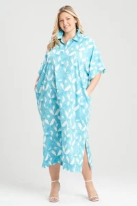 NATORI SUMI SHORT SLEEVE CAFTAN (size 2X) - Picture 1 of 5