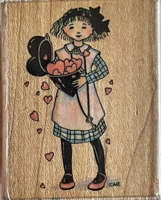 All Night Media Rubber Stamp 378E Heartful Of Hearts Love Valentine Day February - Image 1 of 4