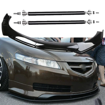 Front Bumper Lip Body Kit Spoiler Splitter Glossy Black For Acura TL 2004-2008 Foto 1 de 4