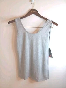 Bestisun Tank Top M Gray Scoop Neck Low Back Gym Workout Yoga Activewear - Picture 1 of 8