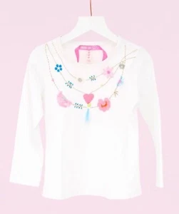 Mim Pi White Long Sleeve T-Shirt Age 4 - Picture 1 of 1