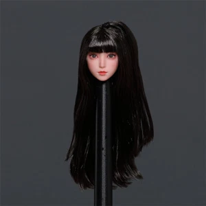 1/6 Lorie Long Black Hair Head Sculpt For 12" PHICEN Female Pale Figure Body - Picture 1 of 3