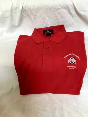 Ohio State Buckeyes 2002 National Champions Red Polo Shirt Womens Medium - Image 1 of 4