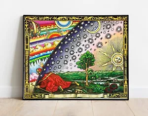 The Flammarion Engraving 1888 Firmament Dome Flat Earth Wall Art Poster Print - Picture 1 of 21
