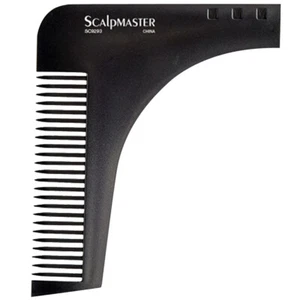 BARBER BEAUTY SALON SCALPMASTER BEARD FACIAL HAIR NECK CHEEK STYLING TOOL COMB - Picture 1 of 2