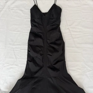Vintage Y2K Cache Black Mermaid Evening Gown Size 2 Formal Prom Dress - Picture 1 of 7