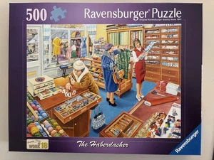 Ravensburger 500 Pcs Jigsaw Puzzle 'THE HABERDASHER' Trevor Mitchell - Complete - Picture 1 of 2