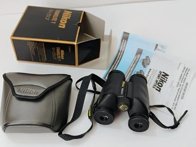 Nikon Travelite V Compact 9x25 CF Binoculars w/ Case and Manual - Image 1 of 4