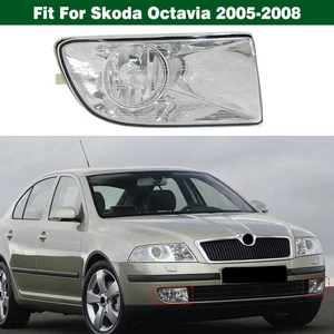 Right Side Front Bumper Driving Light Fog Lamp Clear For Skoda Octavia 2005-2008 - Picture 1 of 18