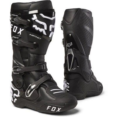 Fox Racing Instinct Motocross Boots Ultratac TPU Plating Anti-Shock Black Foto 1 de 4