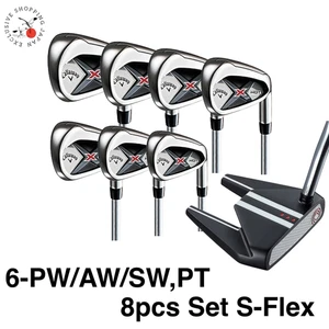Callaway X HOT Package Iron Wedge Club Set 6-P,A,SW, EYE TRAX Putter 8pcs S-Flex - Picture 1 of 6